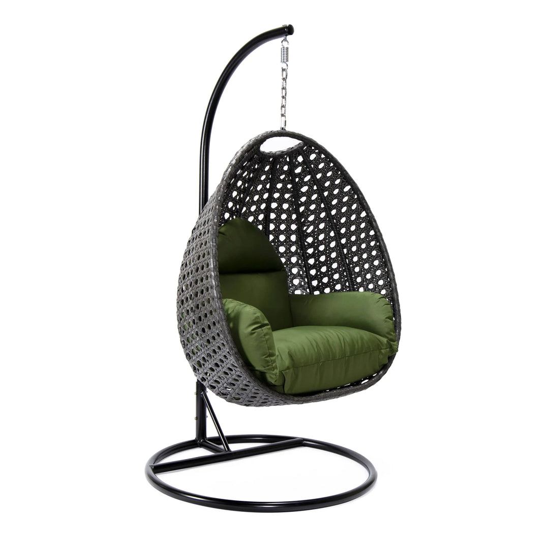 Virasat Doriano Single Seater Hanging Swing With Stand For Balcony , Garden (Drak Grey)