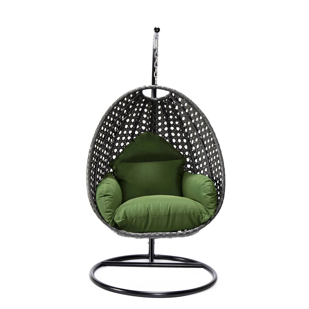 Virasat Single Seater Hanging Swing With Stand For Balcony, Garden (Drak Grey)-VIRASAT FURNITURE & FURNISHING