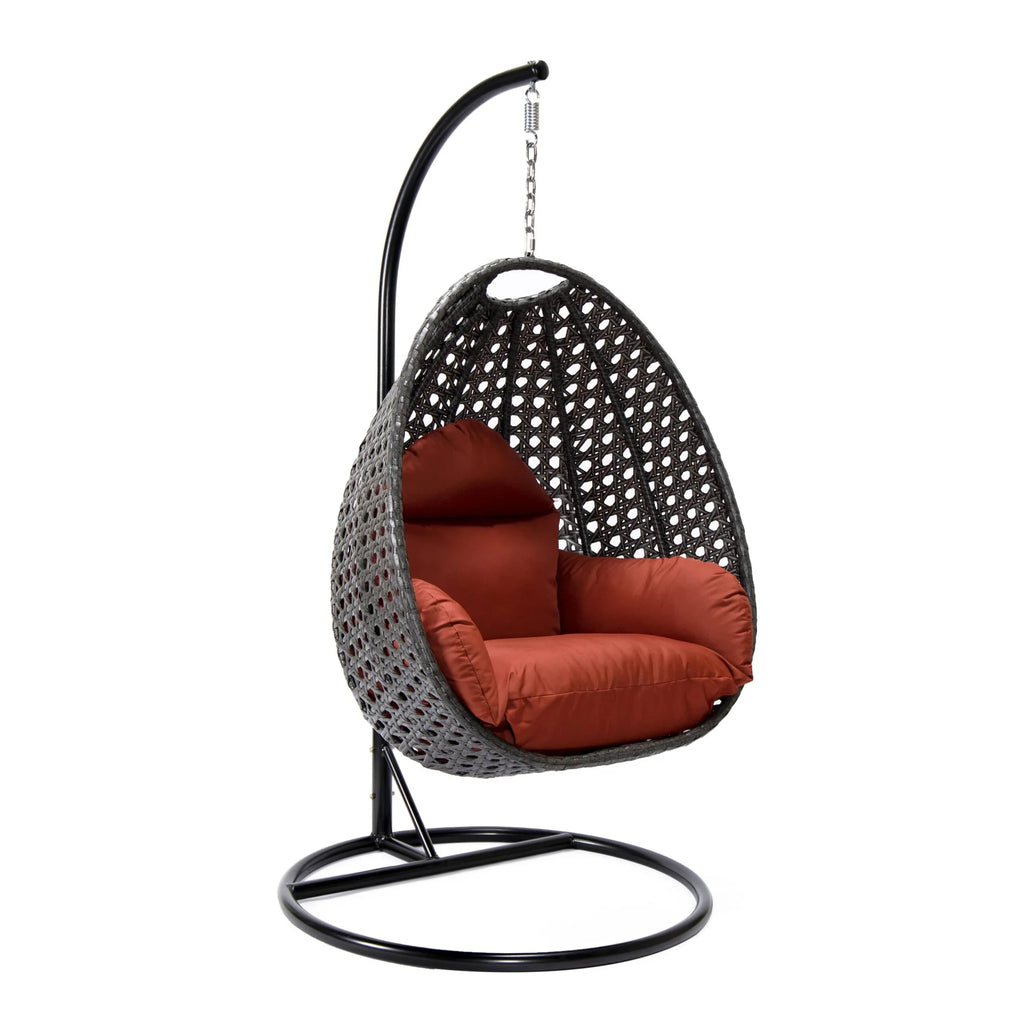 Virasat Single Seater Hanging Swing With Stand For Balcony, Garden (Drak Grey)-VIRASAT FURNITURE & FURNISHING
