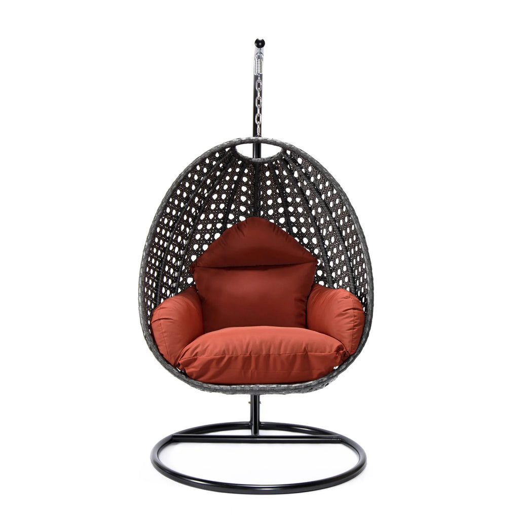 Virasat Single Seater Hanging Swing With Stand For Balcony, Garden (Drak Grey)-VIRASAT FURNITURE & FURNISHING