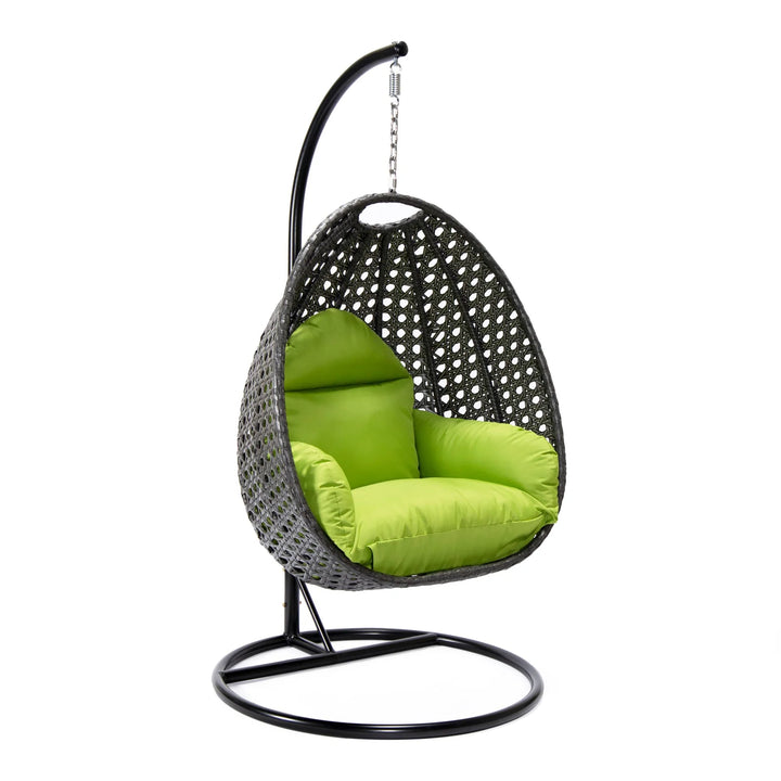 Virasat Doriano Single Seater Hanging Swing With Stand For Balcony , Garden (Drak Grey)