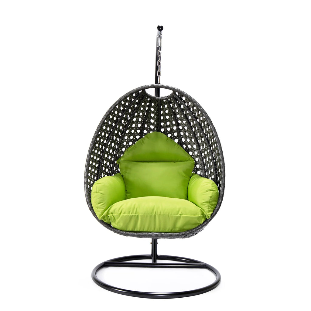 Virasat Single Seater Hanging Swing With Stand For Balcony, Garden (Drak Grey)-VIRASAT FURNITURE & FURNISHING
