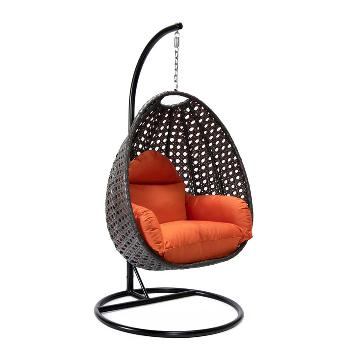 Virasat Doriano Single Seater Hanging Swing With Stand For Balcony , Garden (Drak Grey)