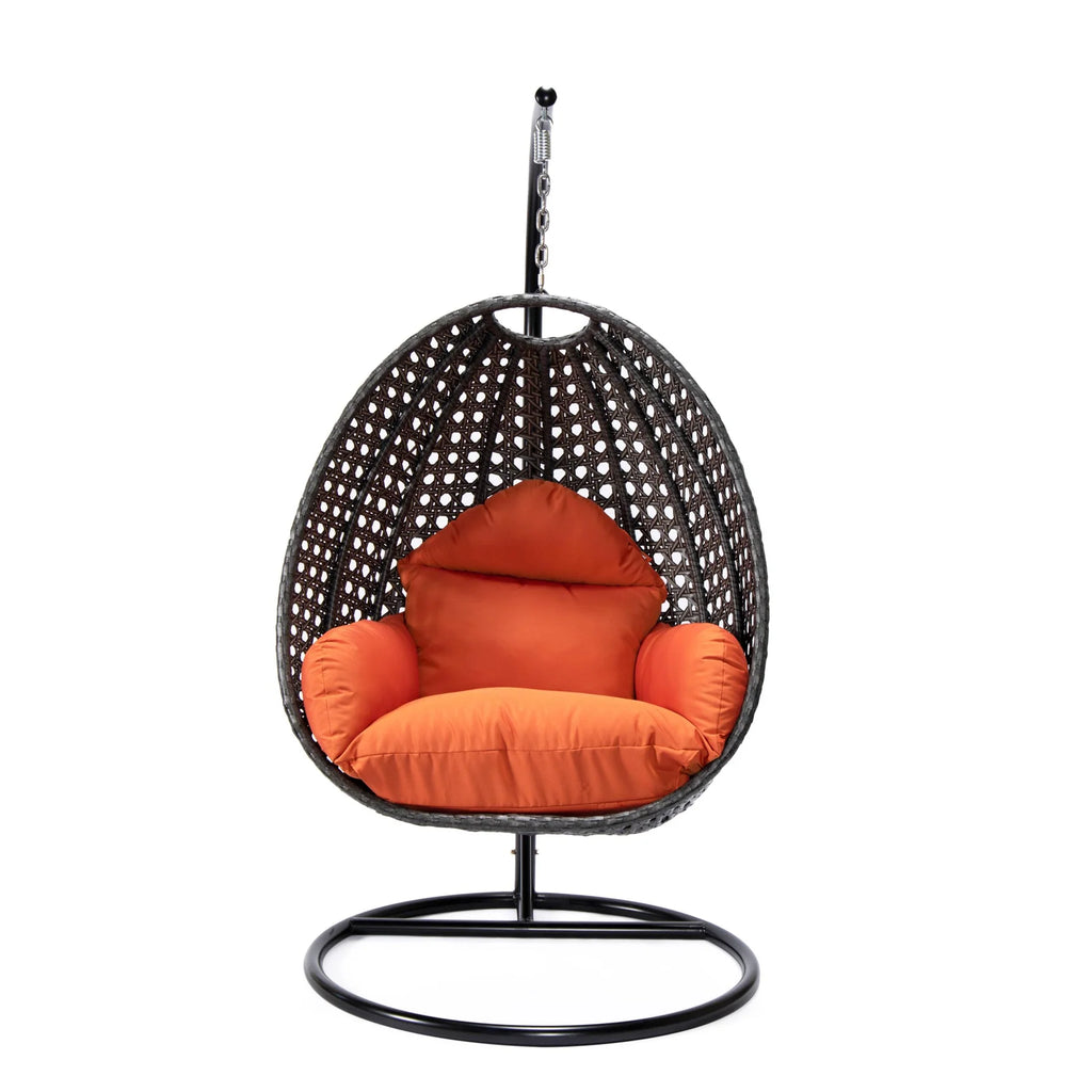Virasat Single Seater Hanging Swing With Stand For Balcony, Garden (Drak Grey)-VIRASAT FURNITURE & FURNISHING