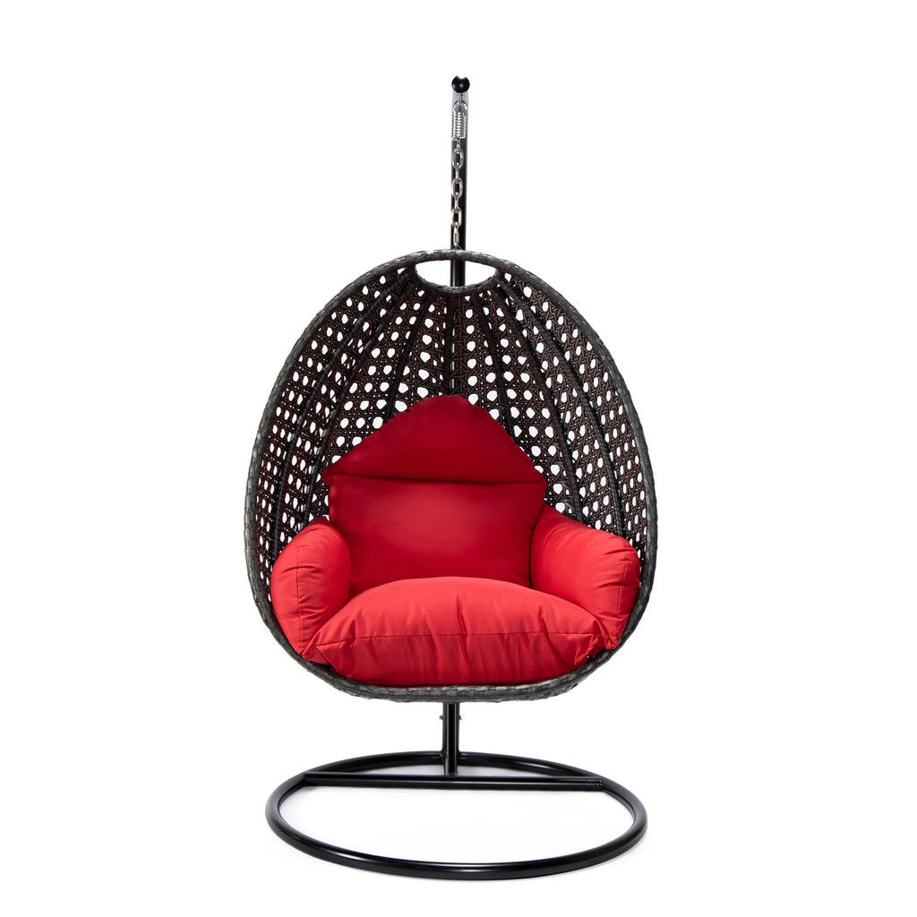 Virasat Single Seater Hanging Swing With Stand For Balcony, Garden (Drak Grey)-VIRASAT FURNITURE & FURNISHING