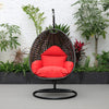 Virasat Single Seater Hanging Swing With Stand For Balcony, Garden (Drak Grey)-VIRASAT FURNITURE & FURNISHING