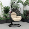 Virasat Single Seater Hanging Swing With Stand For Balcony, Garden (Drak Grey)-VIRASAT FURNITURE & FURNISHING