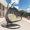 Virasat Double Seater Hanging Swing With Stand For Balcony, Garden Swing (Dark Grey)-VIRASAT FURNITURE & FURNISHING