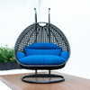 Virasat Double Seater Hanging Swing With Stand For Balcony, Garden Swing (Dark Grey)-VIRASAT FURNITURE & FURNISHING