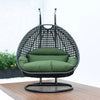 Virasat Double Seater Hanging Swing With Stand For Balcony, Garden Swing (Dark Grey)-VIRASAT FURNITURE & FURNISHING