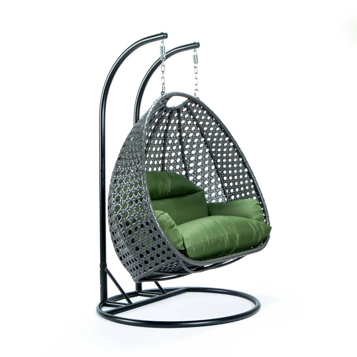 Virasat Paccio Double Seater Hanging Swing With Stand For Balcony , Garden Swing (Dark Grey)