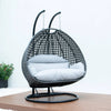 Virasat Double Seater Hanging Swing With Stand For Balcony, Garden Swing (Dark Grey)