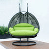 Virasat Double Seater Hanging Swing With Stand For Balcony, Garden Swing (Dark Grey)-VIRASAT FURNITURE & FURNISHING
