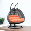 Virasat Double Seater Hanging Swing With Stand For Balcony, Garden Swing (Dark Grey)