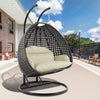 Virasat Double Seater Hanging Swing With Stand For Balcony, Garden Swing (Dark Grey)