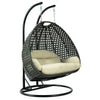 Virasat Double Seater Hanging Swing With Stand For Balcony, Garden Swing (Dark Grey)