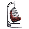 Virasat Double Seater Hanging Swing With Stand For Balcony, Garden Swing (Black) Braided and Rope-VIRASAT FURNITURE & FURNISHING