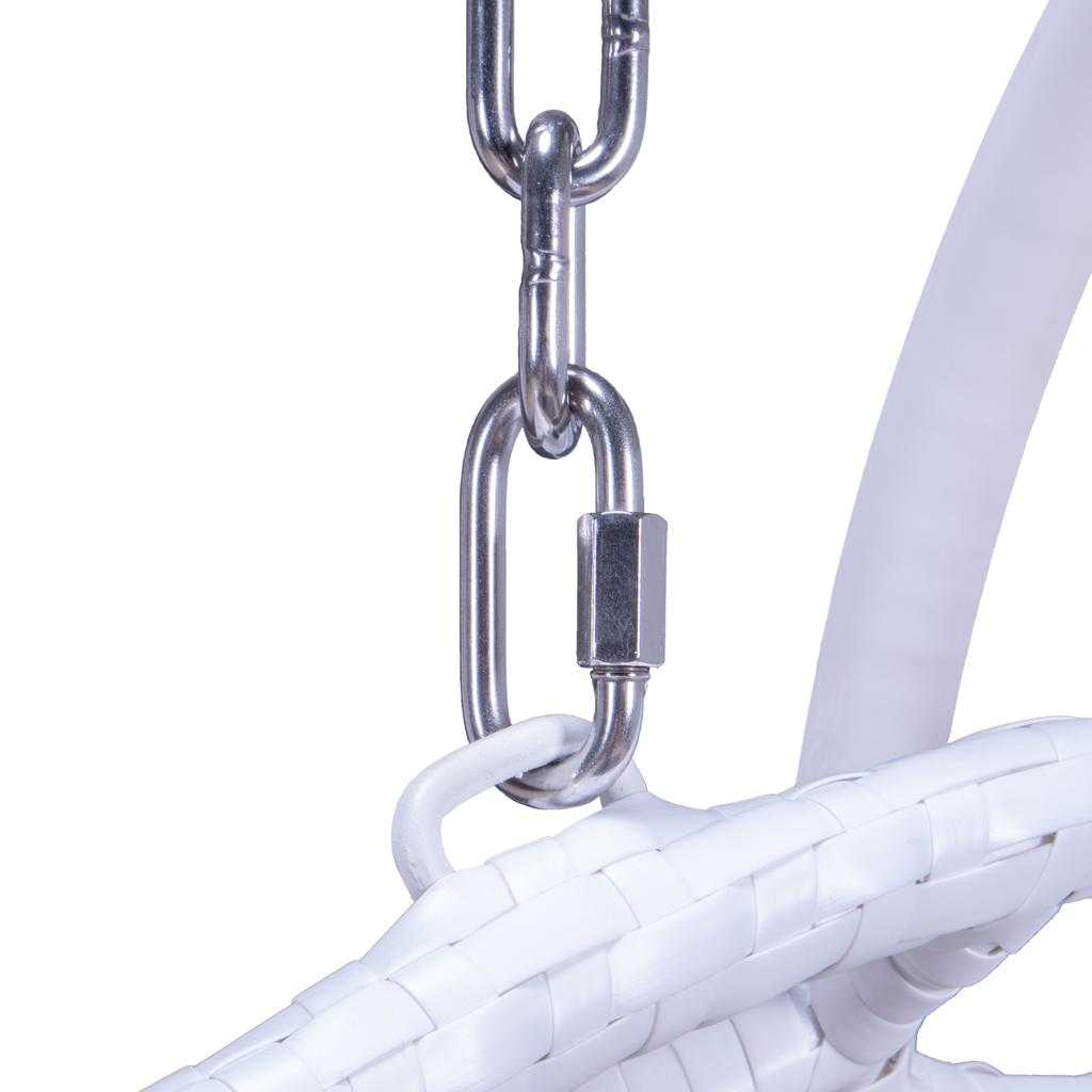 Virasat Double Seater Hanging Swing With Stand For Balcony, Garden Swing (White)-VIRASAT FURNITURE & FURNISHING
