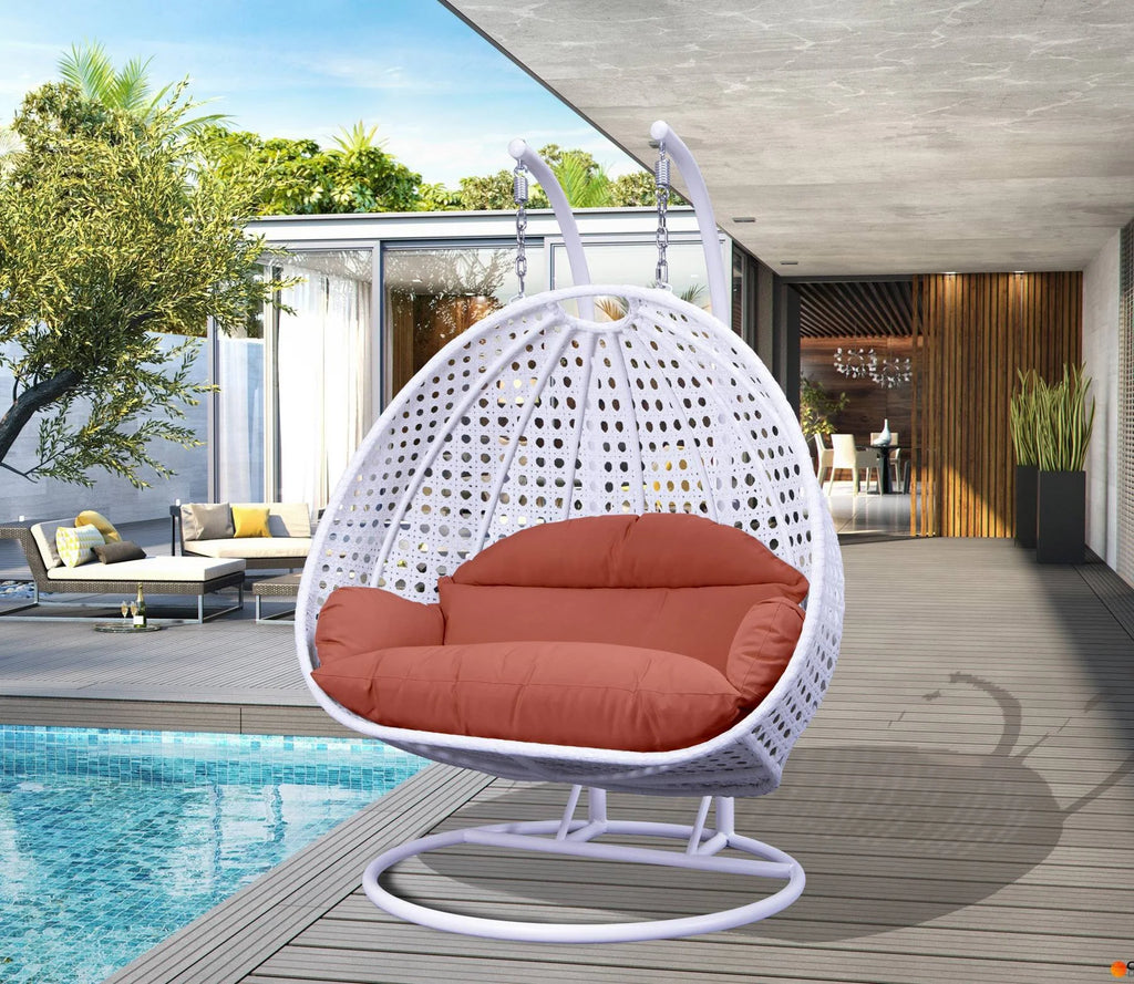 Virasat Double Seater Hanging Swing With Stand For Balcony, Garden Swing (White)-VIRASAT FURNITURE & FURNISHING