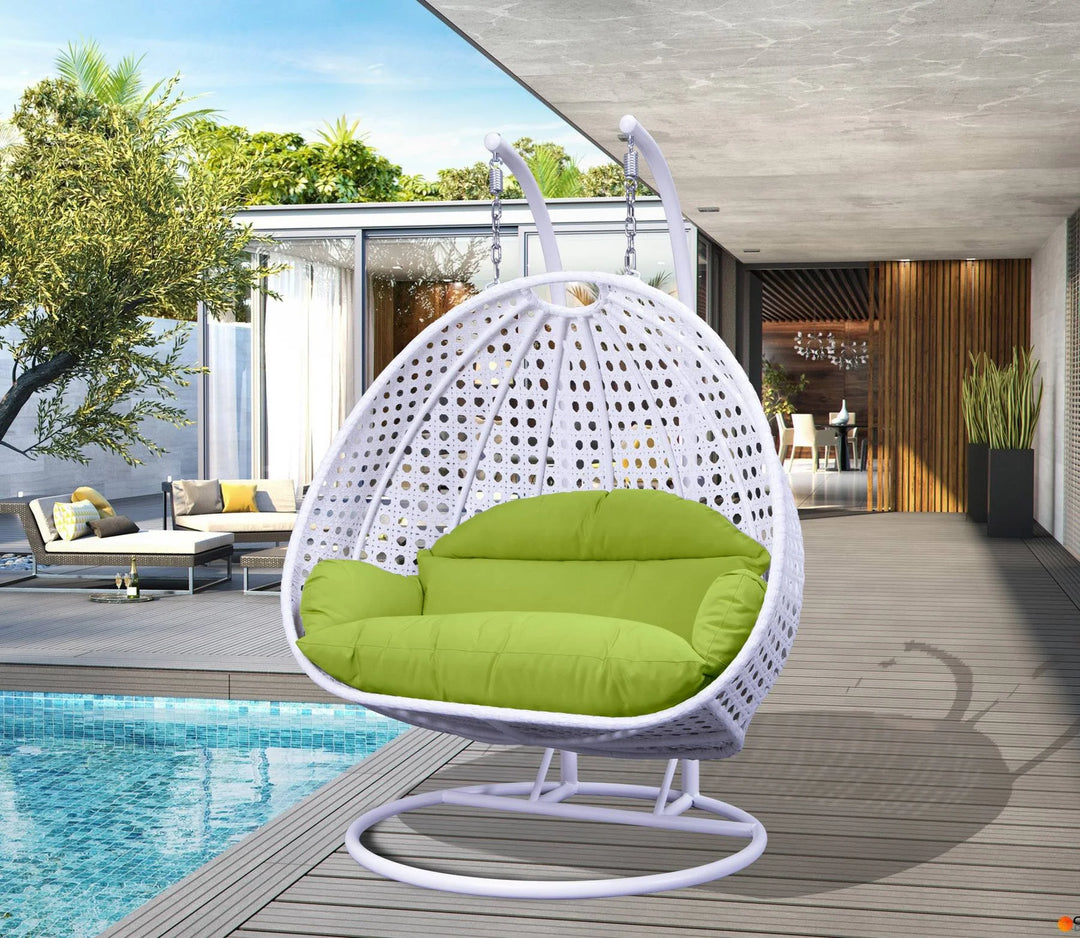 Virasat Strinati Double Seater Hanging Swing With Stand For Balcony , Garden Swing (White)