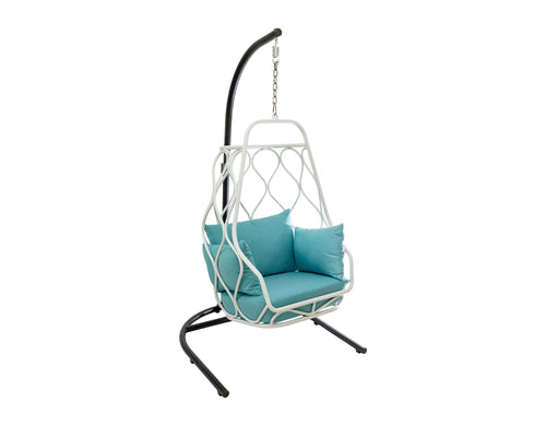 Virasat  Single Seater Hanging Swing With Stand For Balcony, Garden Swing-VIRASAT FURNITURE & FURNISHING