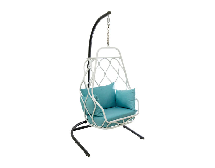 Virasat  Single Seater Hanging Swing With Stand For Balcony, Garden Swing-VIRASAT FURNITURE & FURNISHING