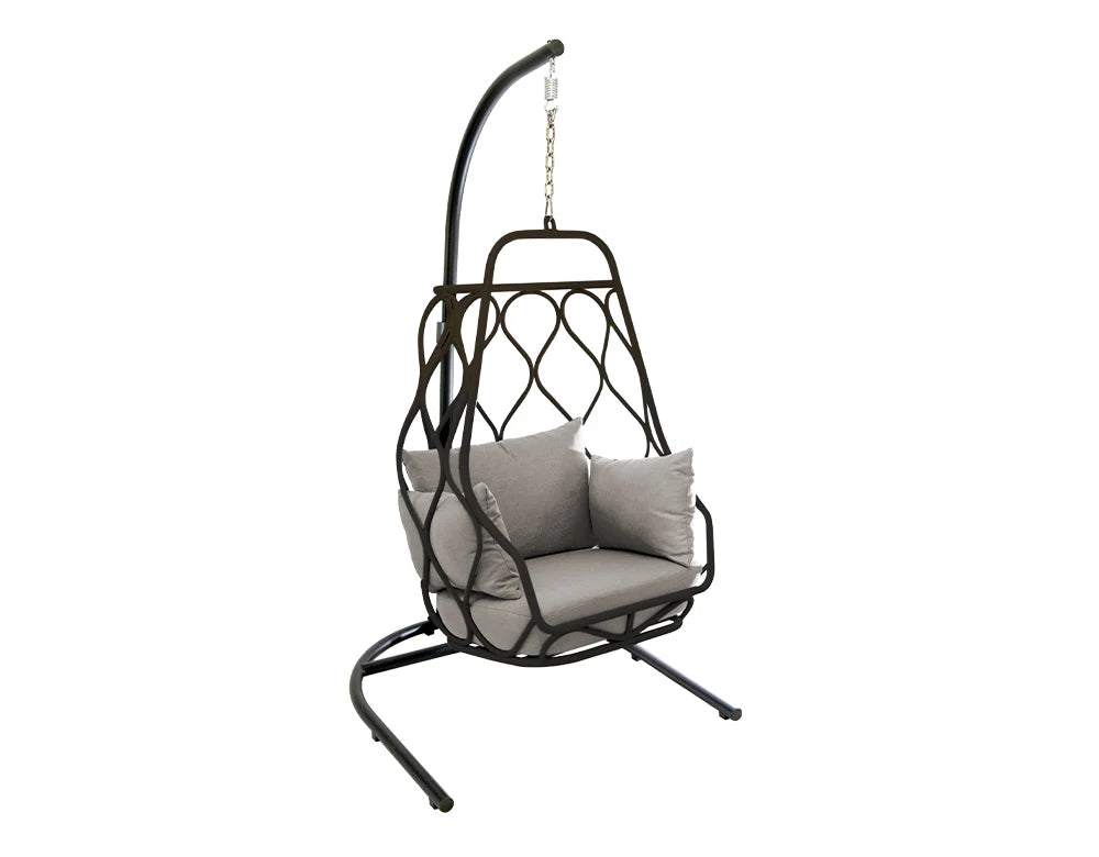 Virasat  Single Seater Hanging Swing With Stand For Balcony, Garden Swing-VIRASAT FURNITURE & FURNISHING