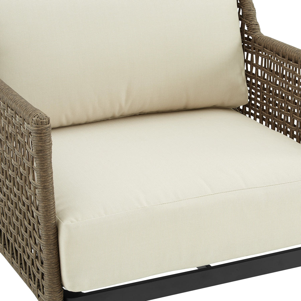 Virasat Outdoor Sofa Set 2 Seater, 2 Single Seater and 1 Center Table (Cream+ Brown)-VIRASAT FURNITURE & FURNISHING