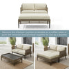 Virasat Outdoor Sofa Set 2 Seater, 2 Single Seater and 1 Center Table (Cream+ Brown)-VIRASAT FURNITURE & FURNISHING