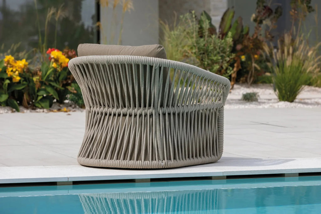 Virasat Outdoor Garden Balcony Sofa Set 2 Seater, 2 Single Seater 1 Center Table Set, Braid & Rope (Beige)-VIRASAT FURNITURE & FURNISHING