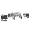 Virasat Outdoor Sofa Set 3 Seater, 2 Single Seater and 1 Center Table Set (Black + Grey)-VIRASAT FURNITURE & FURNISHING