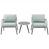 Virasat Outdoor Patio Seating Set 2 Chairs and 1 Table Set (White)-VIRASAT FURNITURE & FURNISHING