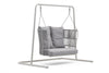 Virasat Double Seater Hanging Swing With Stand For Balcony, Garden Swing (Grey) Braided & Rope-VIRASAT FURNITURE & FURNISHING
