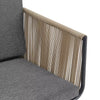 Virasat Outdoor Patio Seating Set 2 Chairs and 1 Table Set (GREY+BROWN) Braided & Rope-VIRASAT FURNITURE & FURNISHING