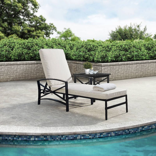 Virasat Outdoor Swimming Poolside Lounger Black-VIRASAT FURNITURE & FURNISHING