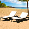 Virasat Outdoor Swimming Poolside Lounger Set of 2 Black-VIRASAT FURNITURE & FURNISHING