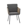 Virasat Outdoor Patio Seating Set 2 Chairs and 1 Table Set (GREY+BROWN) Braided & Rope-VIRASAT FURNITURE & FURNISHING