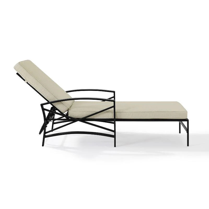 Virasat Outdoor Swimming Poolside Lounger Black-VIRASAT FURNITURE & FURNISHING