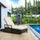Virasat Outdoor Swimming Poolside Lounger Black-VIRASAT FURNITURE & FURNISHING