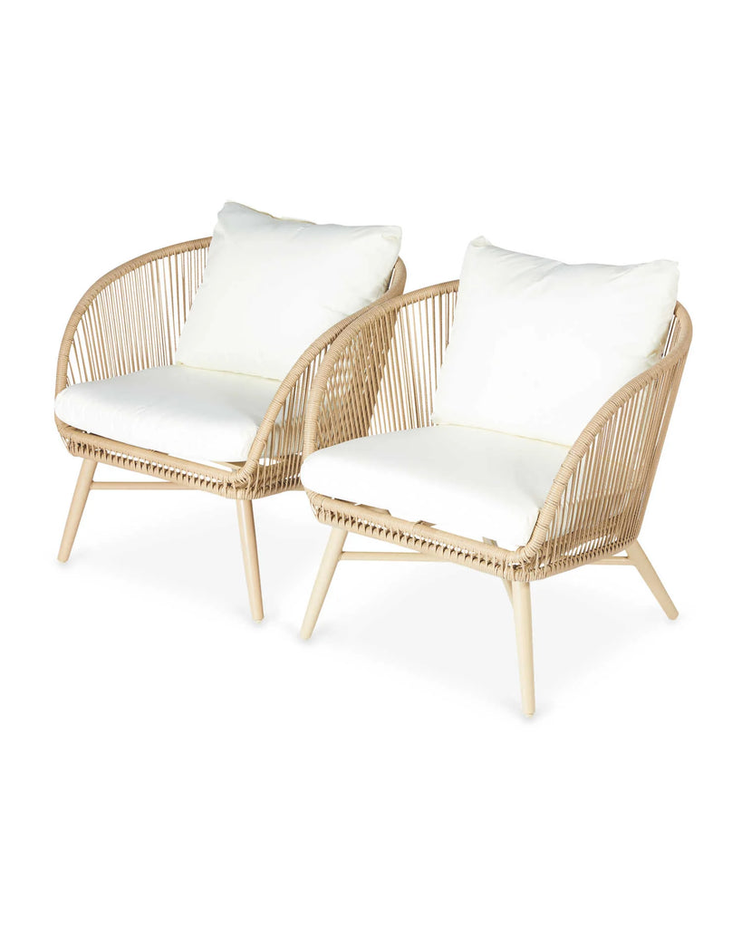 Virasat Outdoor Garden Balcony Sofa Set 2 Seater, 2 Single Seater and 1 Center Table Set (White + Tan)-VIRASAT FURNITURE & FURNISHING