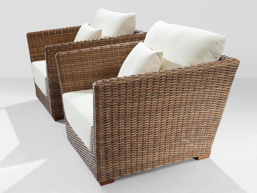 Virasat Outdoor Garden Balcony Sofa Set 2 Seater, 2 Single Seater and 1 Center Table With 1 Side Table Set (Brown + Beige)-VIRASAT FURNITURE & FURNISHING