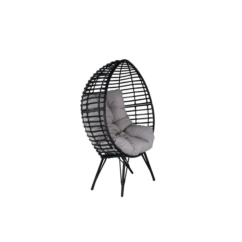 Virasat Single Seater Swing Basket For Balcony & Garden (Black)-VIRASAT FURNITURE & FURNISHING