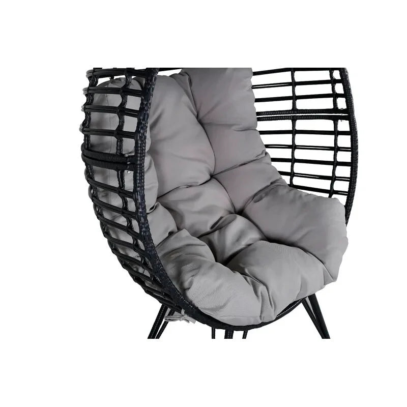 Virasat Single Seater Swing Basket For Balcony & Garden (Black)-VIRASAT FURNITURE & FURNISHING