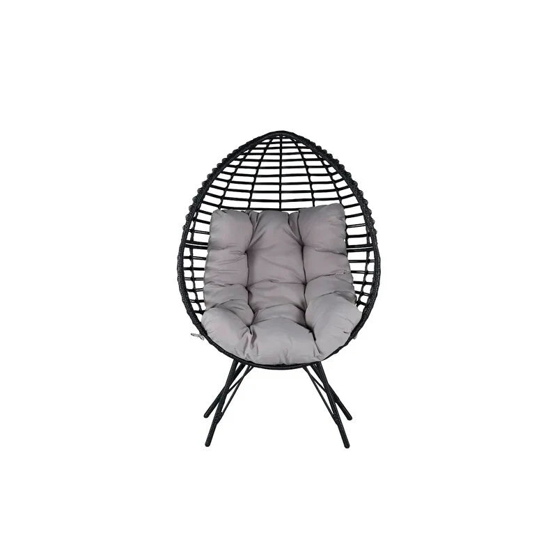 Virasat Single Seater Swing Basket For Balcony & Garden (Black)-VIRASAT FURNITURE & FURNISHING