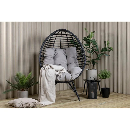 Virasat Single Seater Swing Basket For Balcony & Garden (Black)-VIRASAT FURNITURE & FURNISHING
