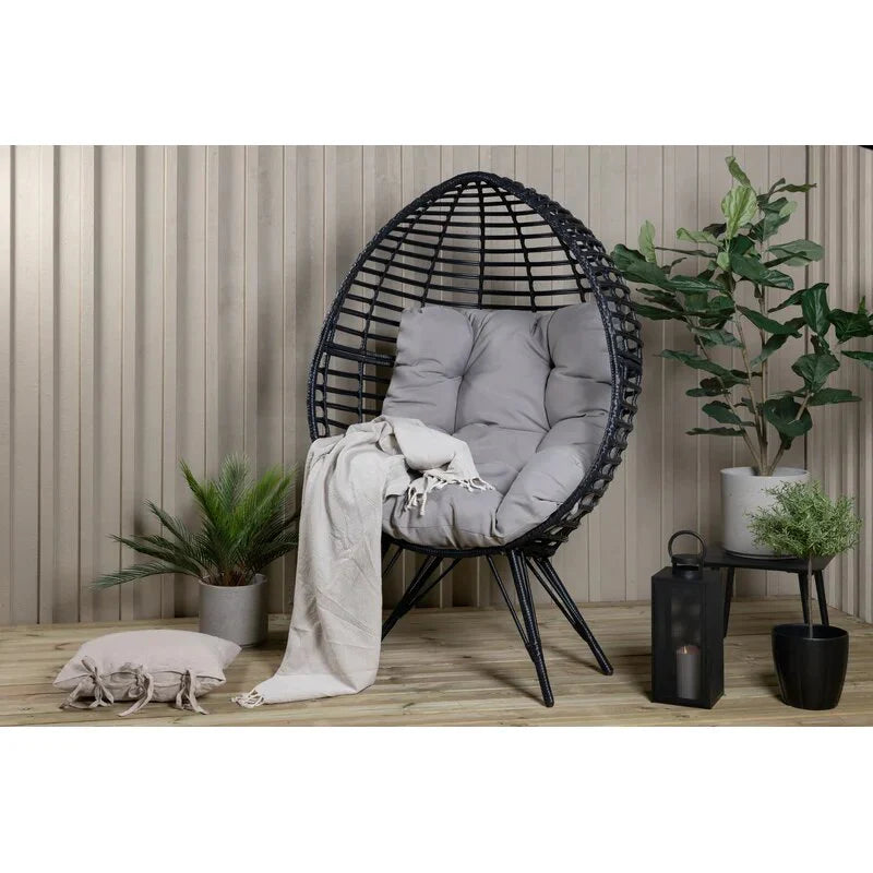 Virasat Rosiello Single Seater Swing Basket For Balcony & Garden (Black)