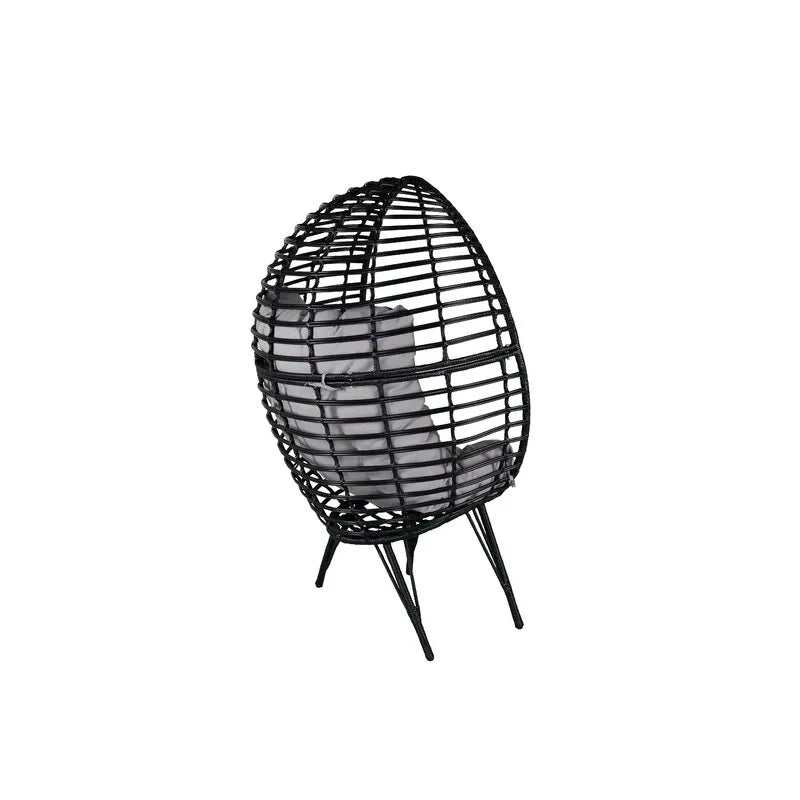 Virasat Single Seater Swing Basket For Balcony & Garden (Black)-VIRASAT FURNITURE & FURNISHING