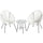 VIRASAT FURNITURE MENT OUTDOOR PATIO SEATING SET 2 CHAIRS AND 1 TABLE SET (WHITE)