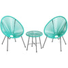 Virasat Outdoor Patio Seating Set 2 Chairs and 1 Table Set (Aqua Green)-VIRASAT FURNITURE & FURNISHING