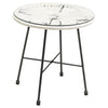 VIRASAT FURNITURE MENT OUTDOOR PATIO SEATING SET 2 CHAIRS AND 1 TABLE SET (WHITE)